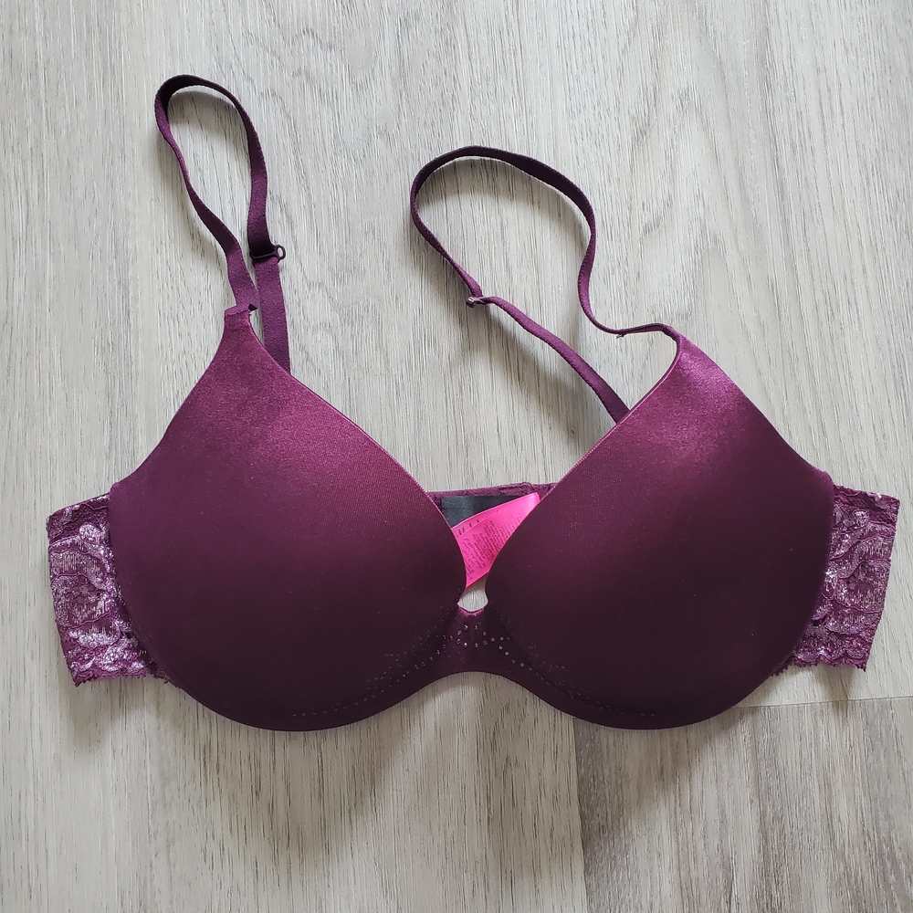 2/$30🍀 36B - Body Kiss Maroon Lace Bra - La SENZA